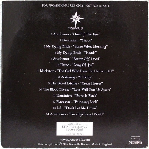 Peaceville X CD compilation used, promo edition 1998