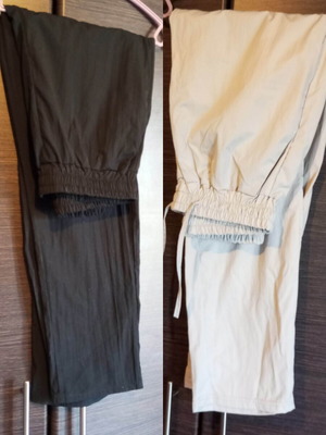 Summer pants pack of two, wide fit, like new, black and beige, size M