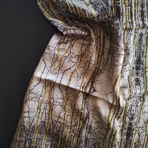 Santacroce Vintage Silk Mini Dress Made in Italy, like new, abstract nature print