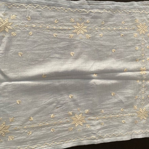Table runner used, Lefkadian handmade embroidery 36x85