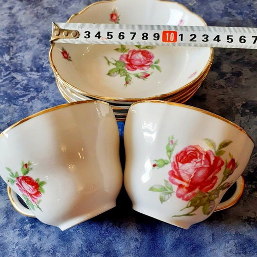 Vintage porcelain cups Oscar Schaller 1918