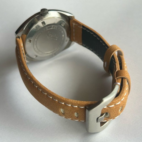 Citizen Crystal Seven watch used, men's, beige and silver
