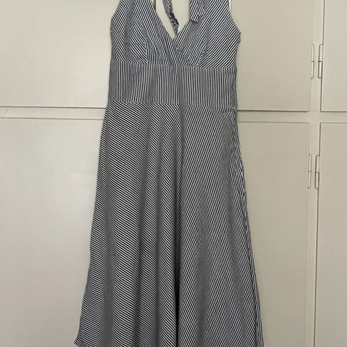 H&M backless dresses size 42 like new, gray and soft green