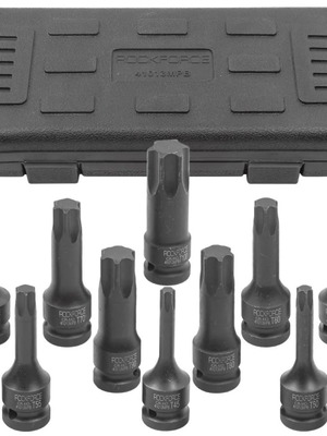 Σετ κρουστικών μύτων Torx 1/2 10 τεμαχίων RockForce καινούργιο