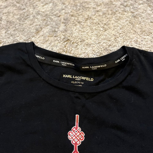 Karl Lagerfeld black Year of the Tiger graphic t-shirt XS like new