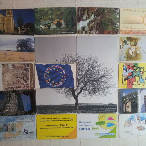 Phone cards used, pack of 20 pieces
