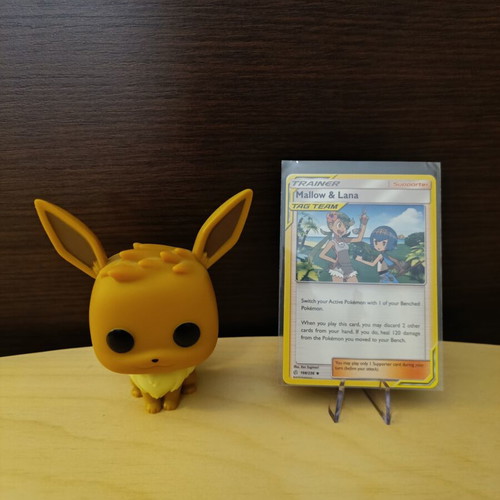 Mallow & Lana Pokemon Card from Cosmic Eclipse set like new