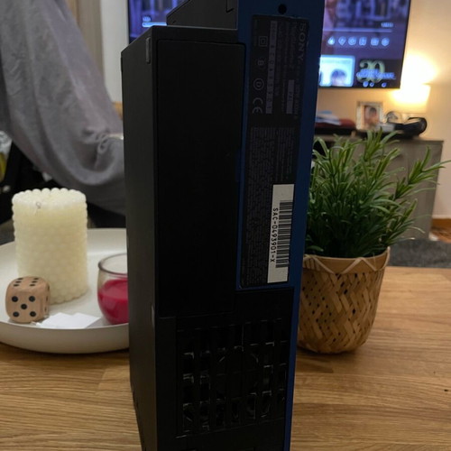 PlayStation 2 (PS2) FAT custom διχρωμία μπλε/μαύρο σαν καινούργιο με HDD 250GB