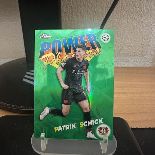 2025-26 Topps Chrome UEFA Club Patrik Schick Power Players Green Refractor new