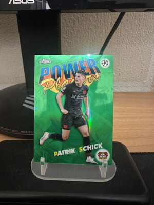 2025-26 Topps Chrome UEFA Club Patrik Schick Power Players Green Refractor new