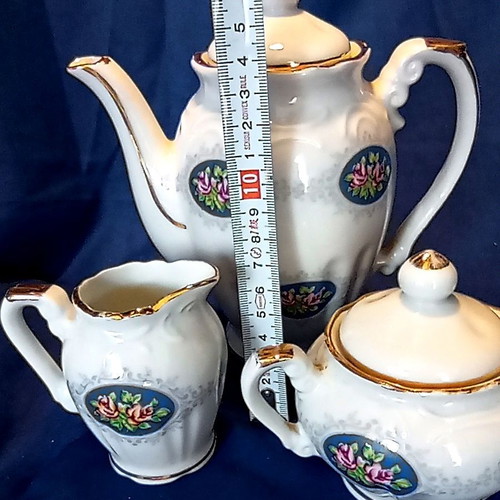 Bavarian porcelain coffee set 3 pieces like new