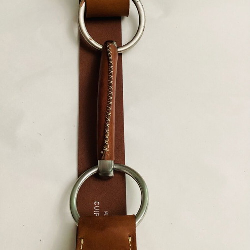 Genuine Italian Leather Belt Made in Italy 90cm Brown