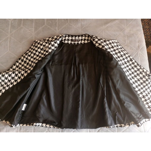 Makis Tselios Fashion women's jacket like new, black and white houndstooth, size M