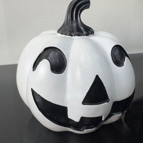 Decorative Halloween pumpkin black and white minimal style like new