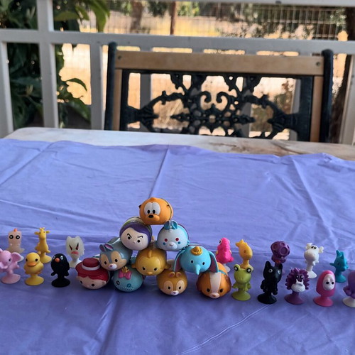Disney Tsum Tsum and Stikeez figures used, set of 34