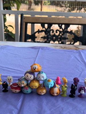 Disney Tsum Tsum and Stikeez figures used, set of 34