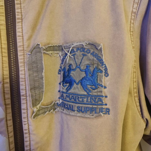 La Martina beige jacket like new, fits medium size