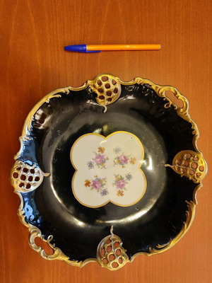 Rosenthal porcelain platter used, antique, diameter 30 cm