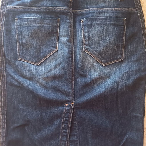 Zara women's blue denim skirt, size L