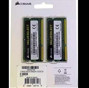 2x Corsair macmemory Laptop RAM 2x 8GB = 16GB 1600MHz DDR3L πακέτο