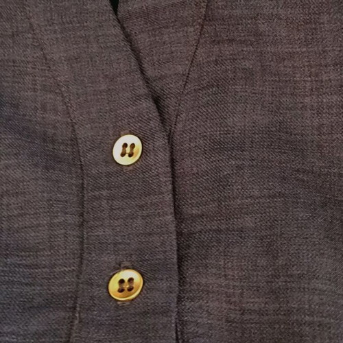 Toi&Moi office dress blue with gold buttons and belt like new