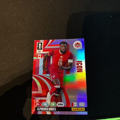 Alphonso Davies World Cup Card Panini Icon new