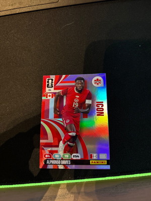 Alphonso Davies World Cup Card Panini Icon new