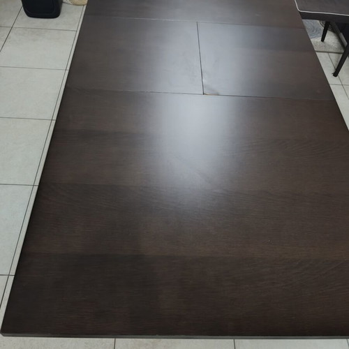 Dining set with six chairs used, extendable wenge color