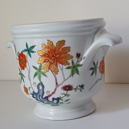 Vintage porcelain cachepot Raynaud & Co. Limoges Hanoï like new