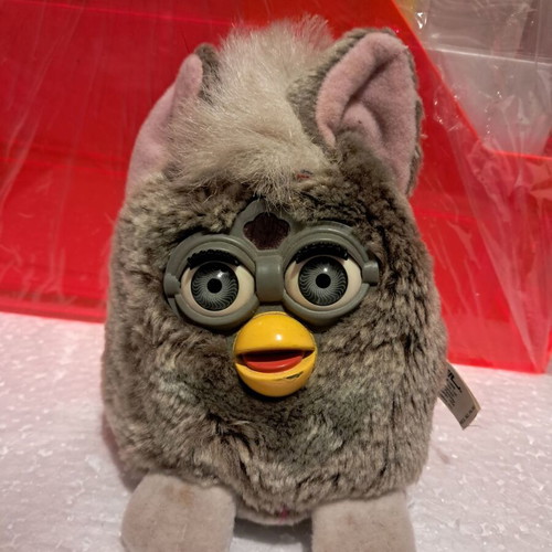 Furby Buddies toy used vintage gray doll