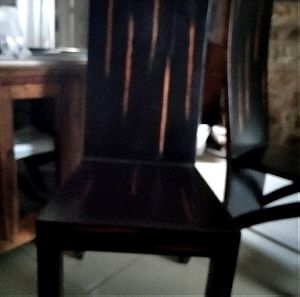 6 Καρέκλες από μασίφ αφρικανικό ξυλο
