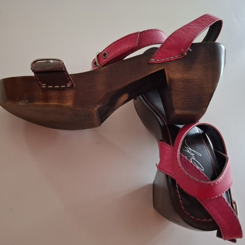 Miss Sixty leather sandals size 40, used, pink and brown