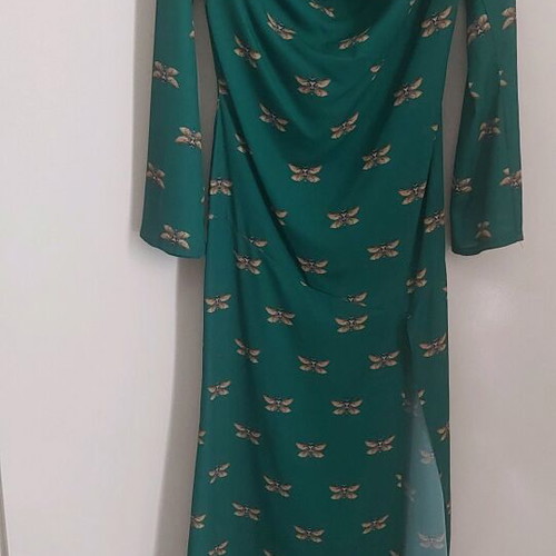 Maxi dress Stefania Vaidani green like new, size S