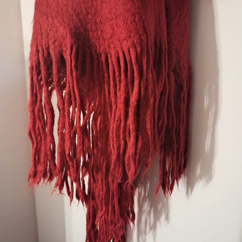 Fur Ensarpa women's S-M red like new