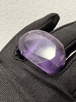 Ring with light purple amethyst new