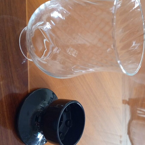 Vintage Arcoroc France glass hurricane candle holders set of 2