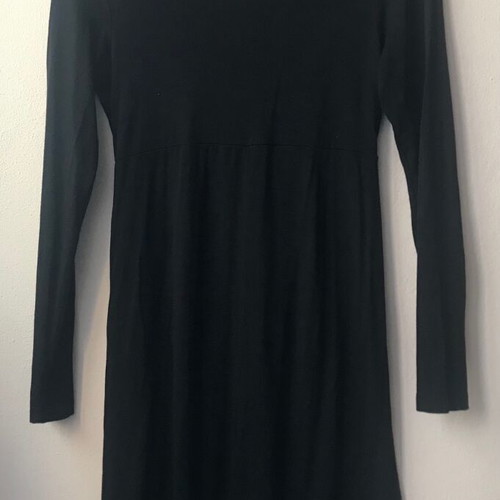 Black wrap dress knee-length with long sleeve like new