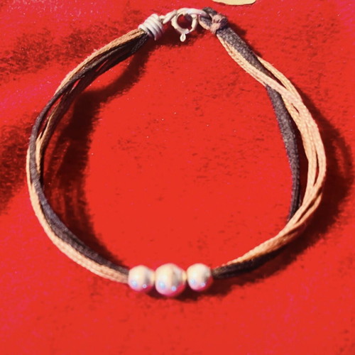 Boho bracelet set with beads, ethnic style, 3 pieces