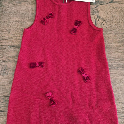 Zara knitted dress new, red, for 3 years old