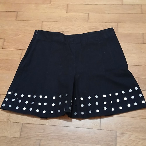 Kookai black mini skirt with pleats and decorative studs size small like new