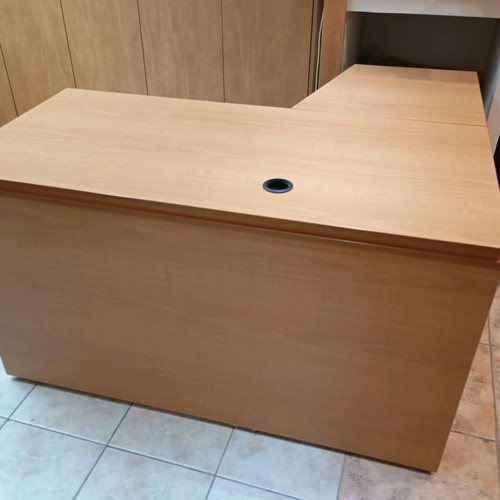 Corner desk used, reception desk