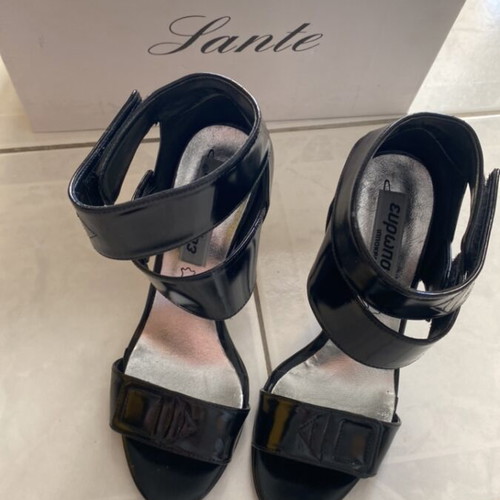 Sante Black Sandals like new, size 36-37, vintage