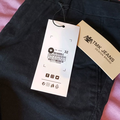 Chino pants new, black, size 32 with zipper