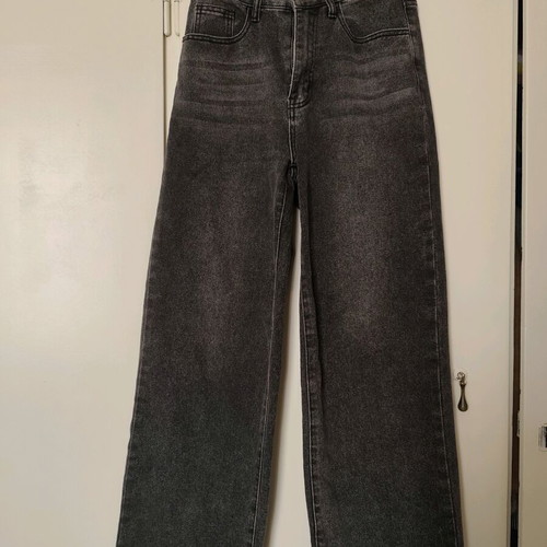 Wide-leg jeans XS gray like new