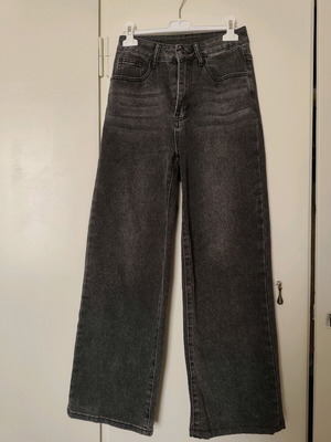 Wide-leg jeans XS gray like new