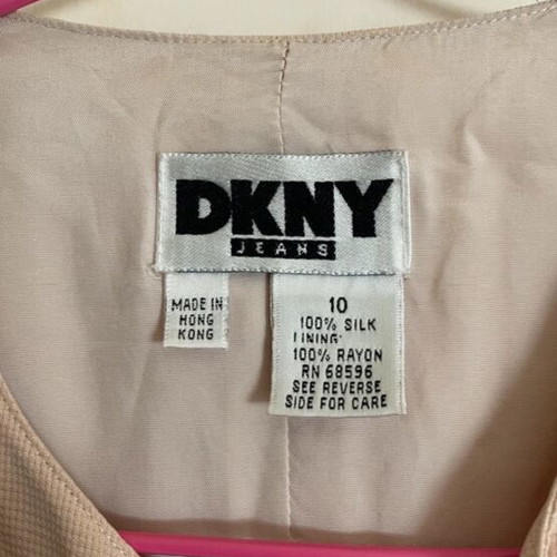 DKNY vest used, 100% silk, pink, size M
