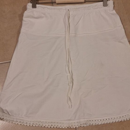 Skirt alpha line cotton used, white, size S