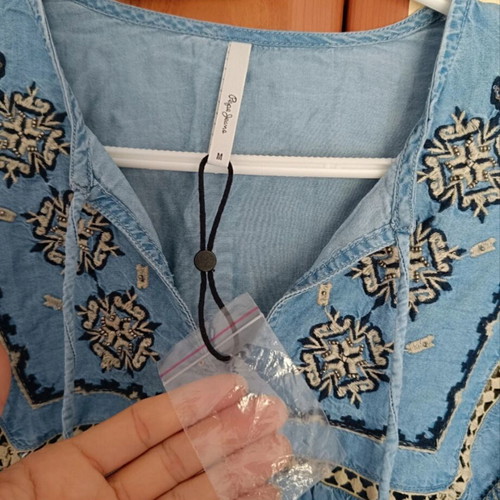 Pepe Jeans blouse new, size medium, blue