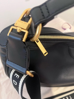 Ted Baker Esiah Webbing Slouchy Leather Hobo Bag new, black