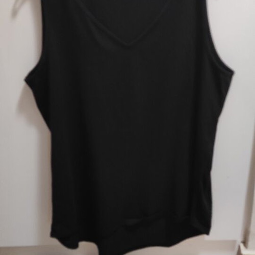 Sleeveless top black used, size XXL